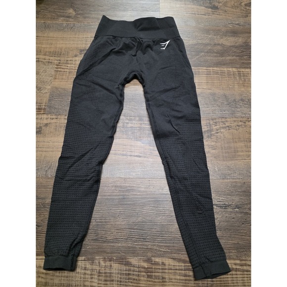 GYMSHARK Women's Vital Seamless 2.0 Leggings Black Marl Size XS/S - Picture 1 of 4